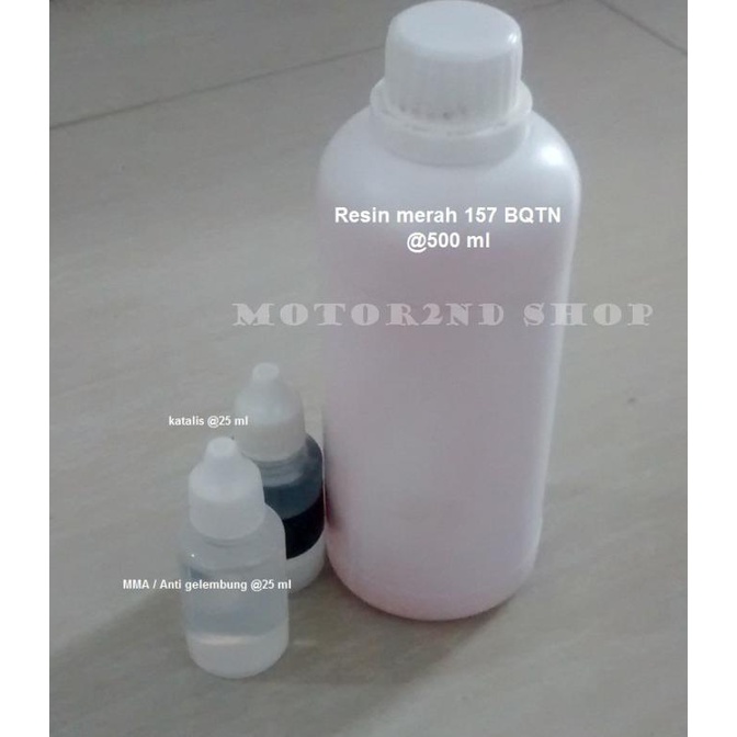 *****] Resin merah 157 BQTN @500 ml + katalis + mma