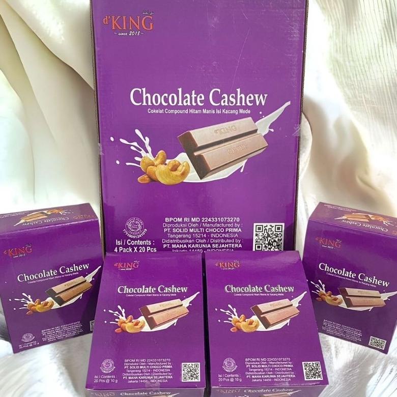 

COKELAT CHOCOLATE CASHEW D KING ISI 4 BOX BISCO Coklat Isi Kacang Mede Mete Best Seller