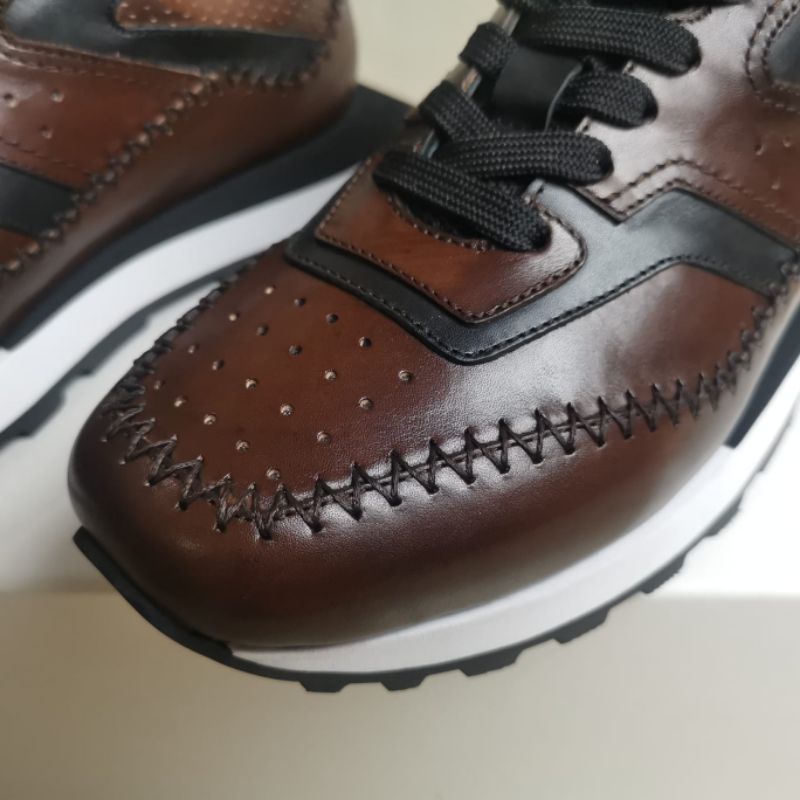 sepatu kulit pria sneaker cowok berluti mewah p1shoes new men shoes leather