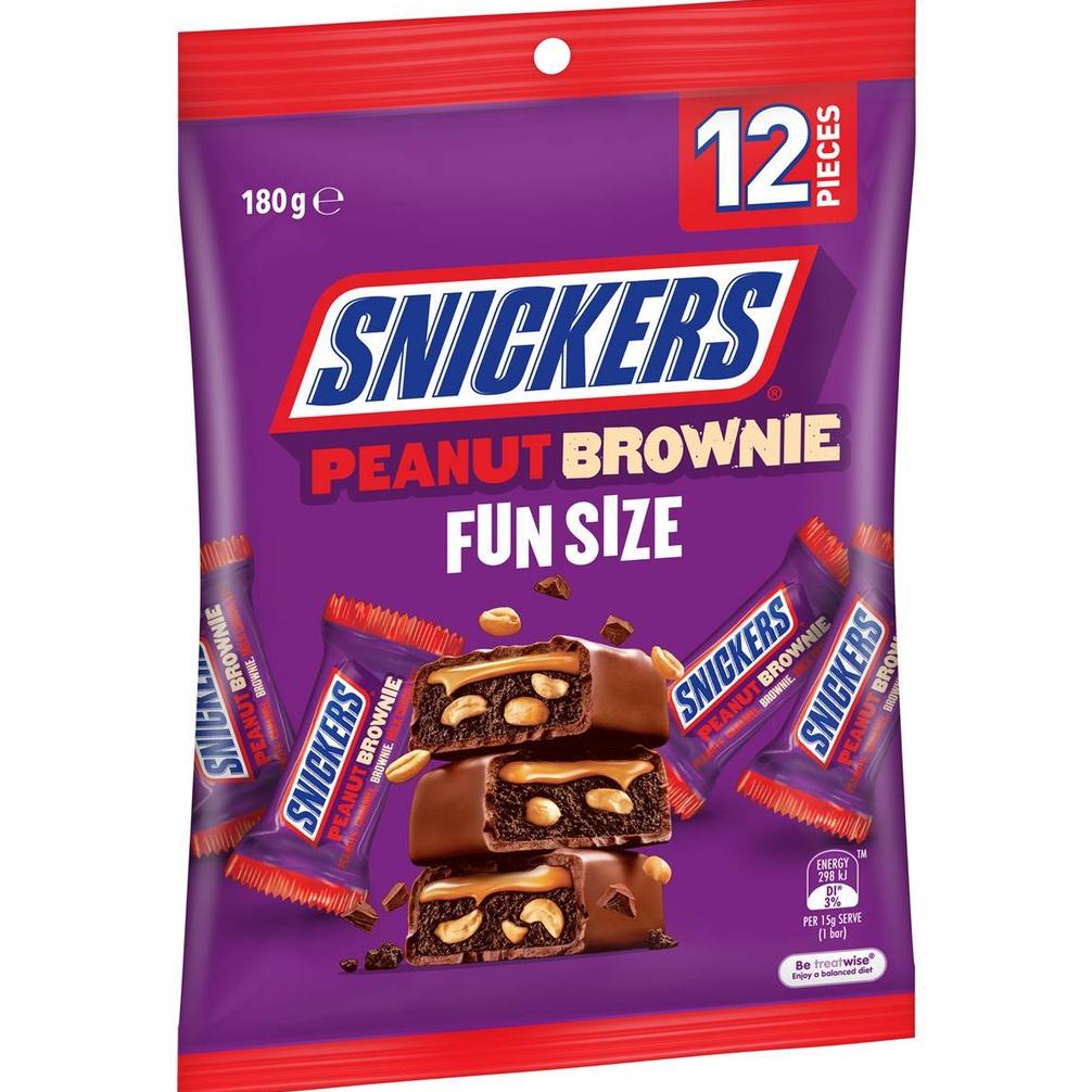 

Mars Snickers Peanut Brownie Funsize Sharepack Australia Best Seller