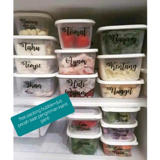 White Verse Food Container Cantik set isi 12pcs Frenzy Green leaf