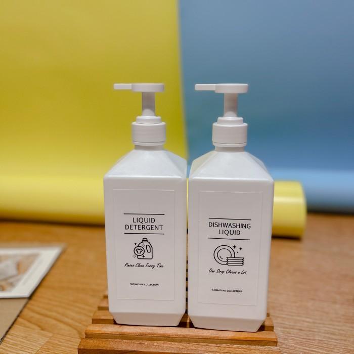 Terlaris Botol 1000Ml Refill Kosong Pump Tempat Sabun Cuci Piring Pel Pewangi