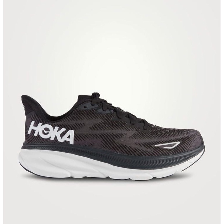 HOKA CLIFTON 9 BLACK WHITE