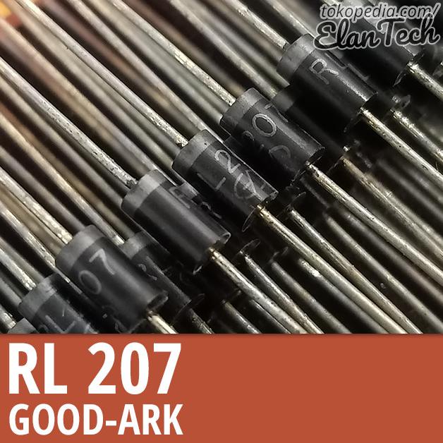RL207 Diode 2A 1000V Good-ark Original RL 207 DO-15 Dioda Elan73c Ayo Beli