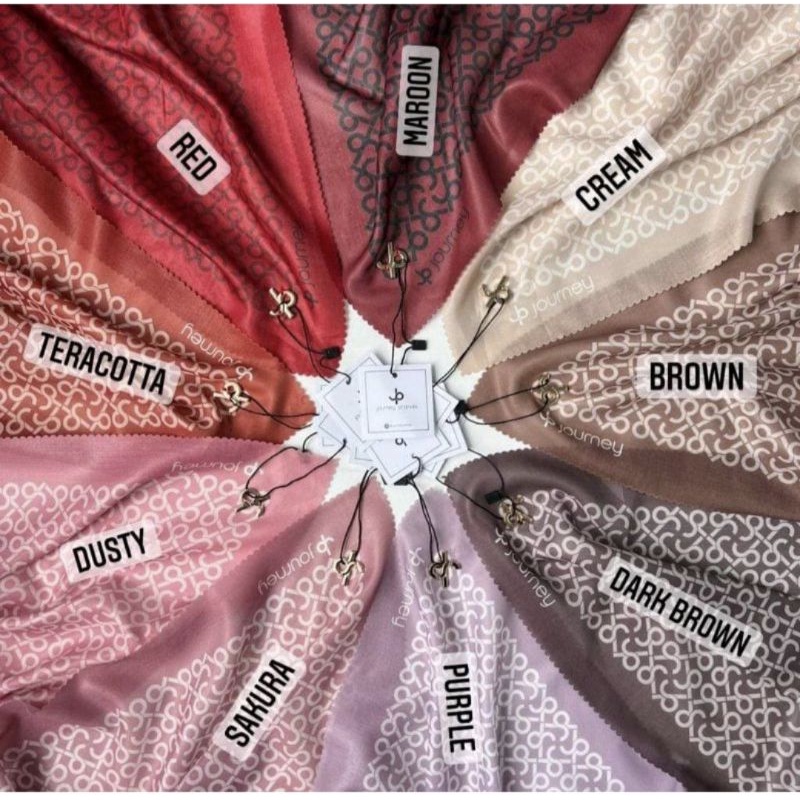 (COD) PROMO HIJAB SEGIEMPAT MOTIF MINI LOGO BY JOURNEY SCARVES