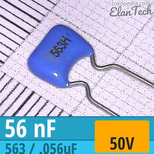 56nF / 563 100V Milar Film Capacitor 56n 56 nF Kapasitor Elan73c Diminati Banget