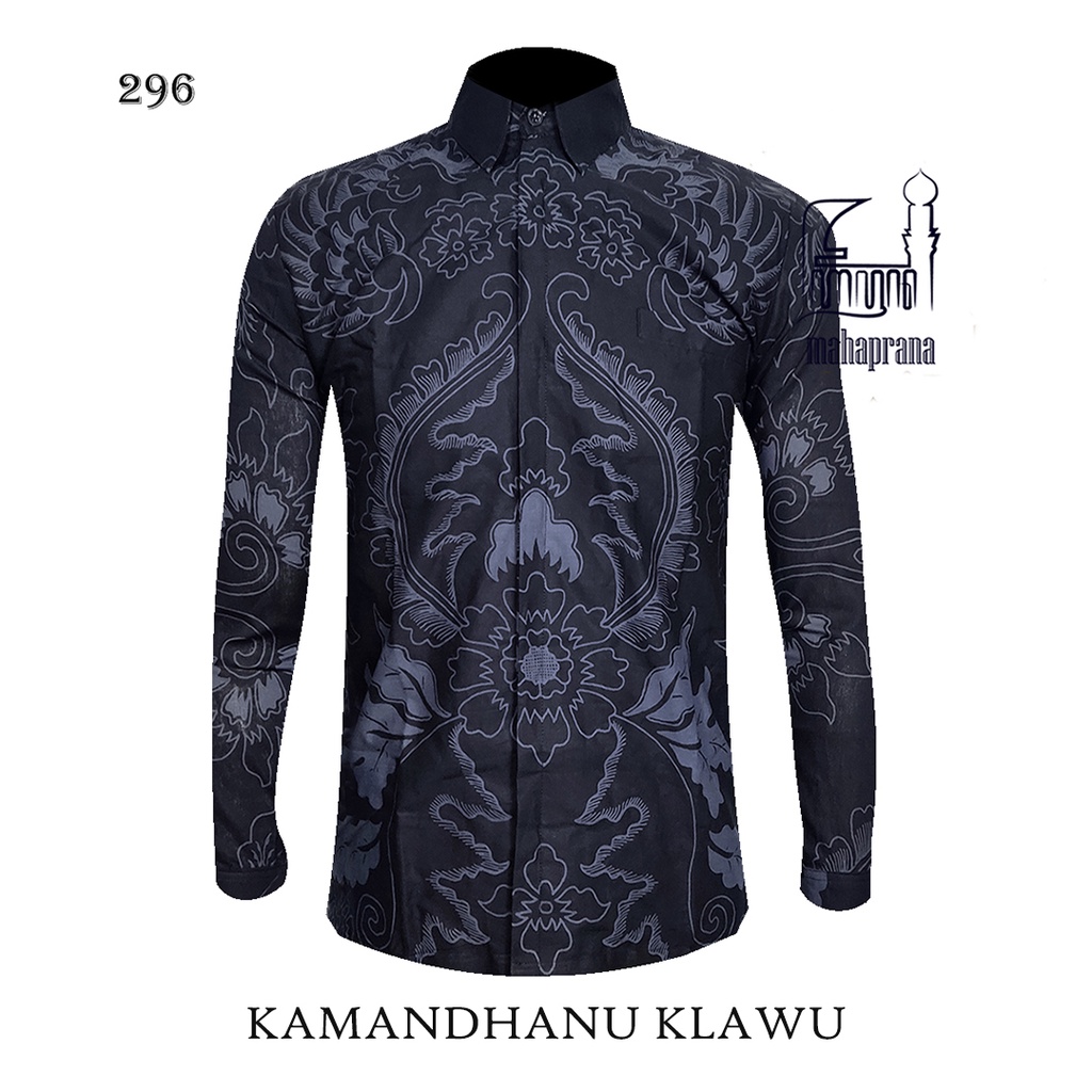 BATIK MAHAPRANA Motif Kamandhanu Klawu Atasan Kemeja Batik Pria Lengan Panjang Full Furing MHP-296