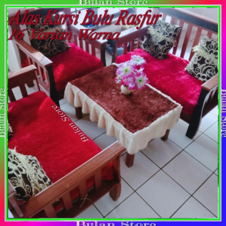 Terjangkau Alas Sarung Sofa Tamu Bulu Rasfur Ukuran 170X100cm Dan 100X85cm 3 2 Seater Tempat Dudukan