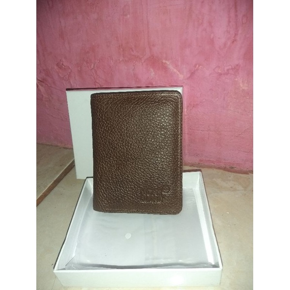 Dompet kulit asli model berdiri 3 dimensi (Mont blanc) original