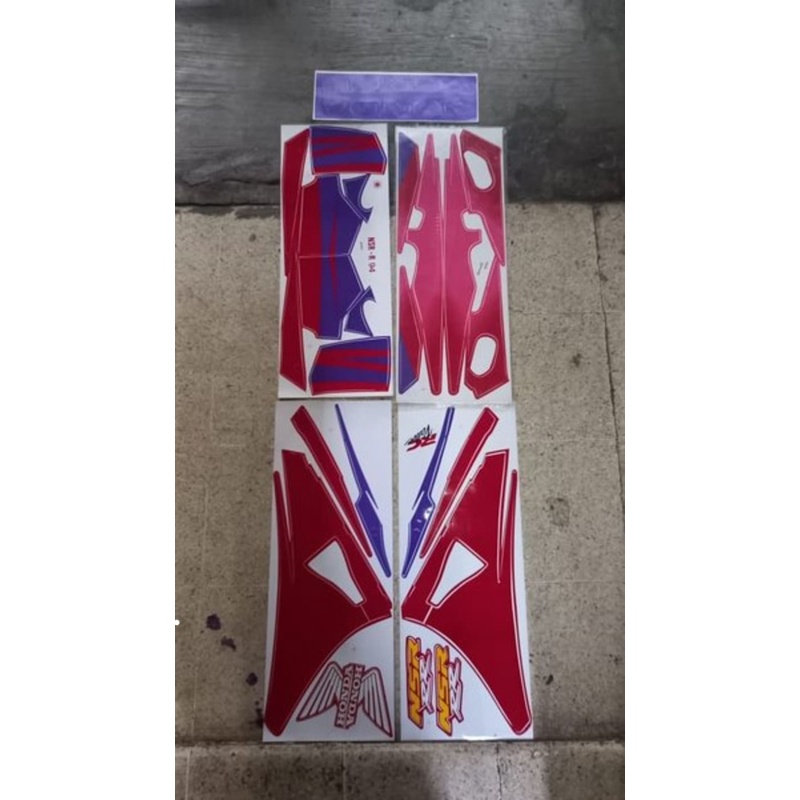 Original Impor Thailand Honda NSR 150 OLD RR ungu merah biru NOS Striping Stiker FULL Set Bodi Liver