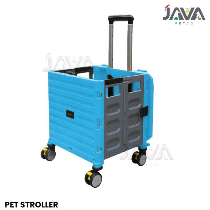 Pet Stroller Troli Lipat Anjing Kucing / Pet Trolley Dog Stroller