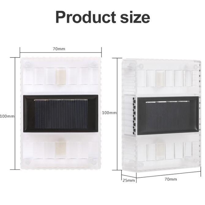 LAMPU DINDING TAMAN PAGAR TENAGA SURYA OUTDOOR 6 LED SOLAR CELL LAMP