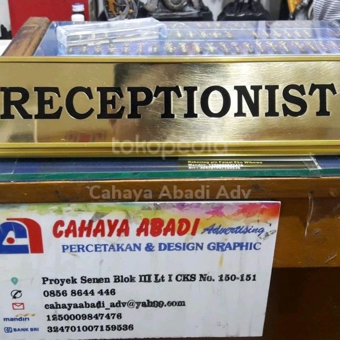 

Baru Papan Nama Meja | Name Desk Alumunium Original