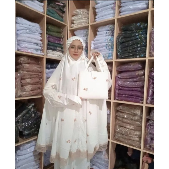 Mukena Haji Mukena Umroh Mukena Ihrom Rayon Premium Mukena Potongan Berlengan Rayon Adem