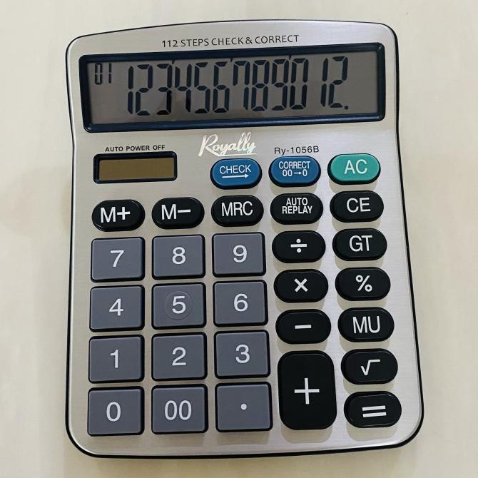 

Rotally 1056B kalkulator meja 12 Digit Check & Correct Solar & baterai ama04