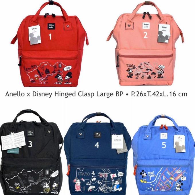 New Sale Tas Ransel Anello Hinged Clasp X Disney Large Backpack Pengiriman Cepat