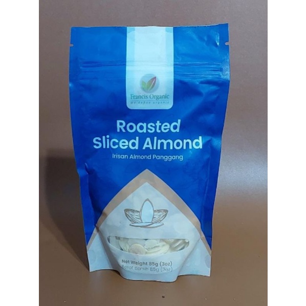 

TERMURAH!! francis organic roasted sliced almond kacang 85gr