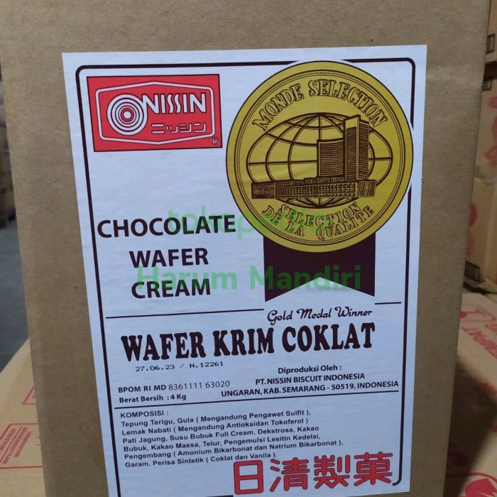 

NISSIN WAFER CHOCOLATE 1 DUS ISI 4 KILOGRAM