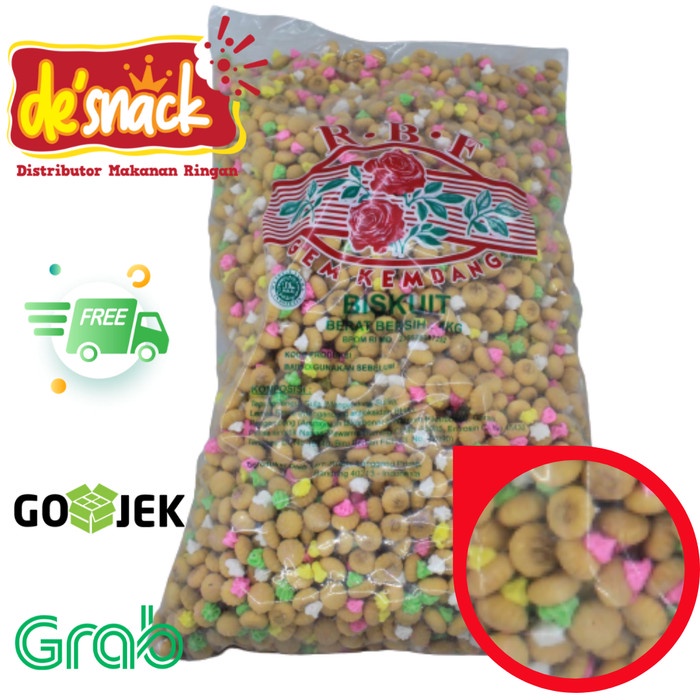 

Snack/Cemilan/Makanan Ringan GEM Kembang Biskuit Merek RBF