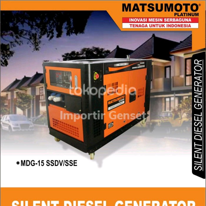 Ready genset silent 15 kva single phase