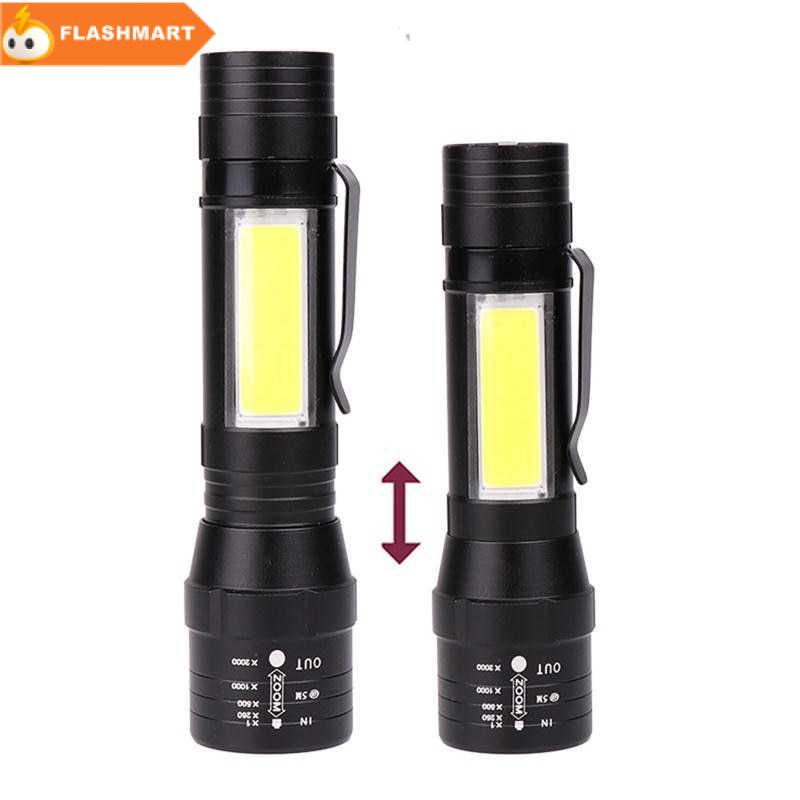 FLASHMART Senter LED USB Rechargeable XML-T6 + COB - 1907