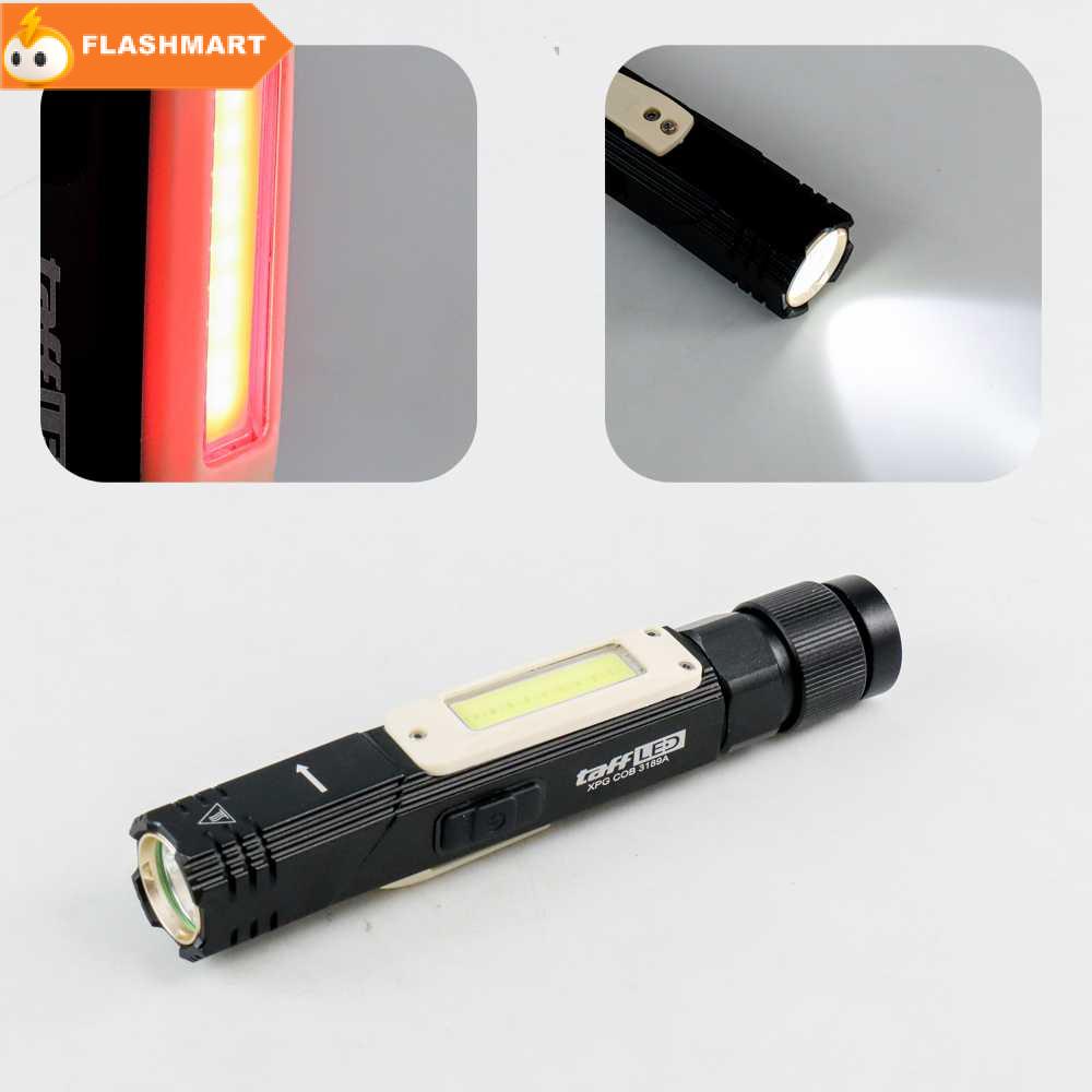 FLASHMART Senter LED Rotatable Head Magnetic Tail XPG+COB 10000 Lumens - 3189A