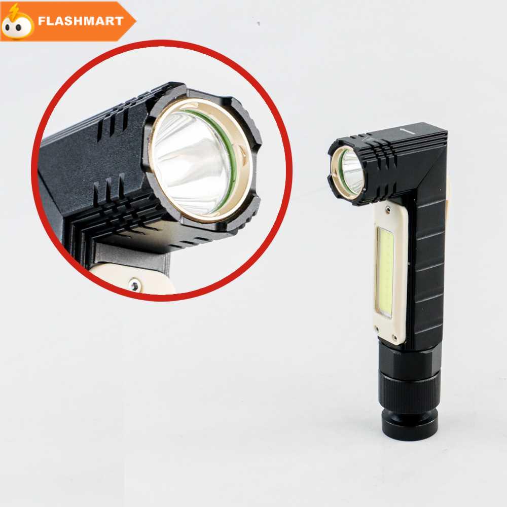 FLASHMART Senter LED Rotatable Head Magnetic Tail XPG+COB 10000 Lumens - 3189A