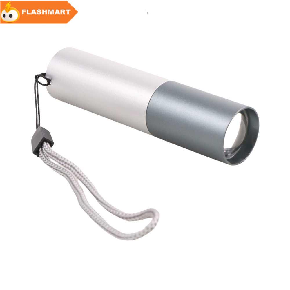 FLASHMART Senter LED Mini Flashlight USB Rechargeable Aluminium Body XPE - 3187