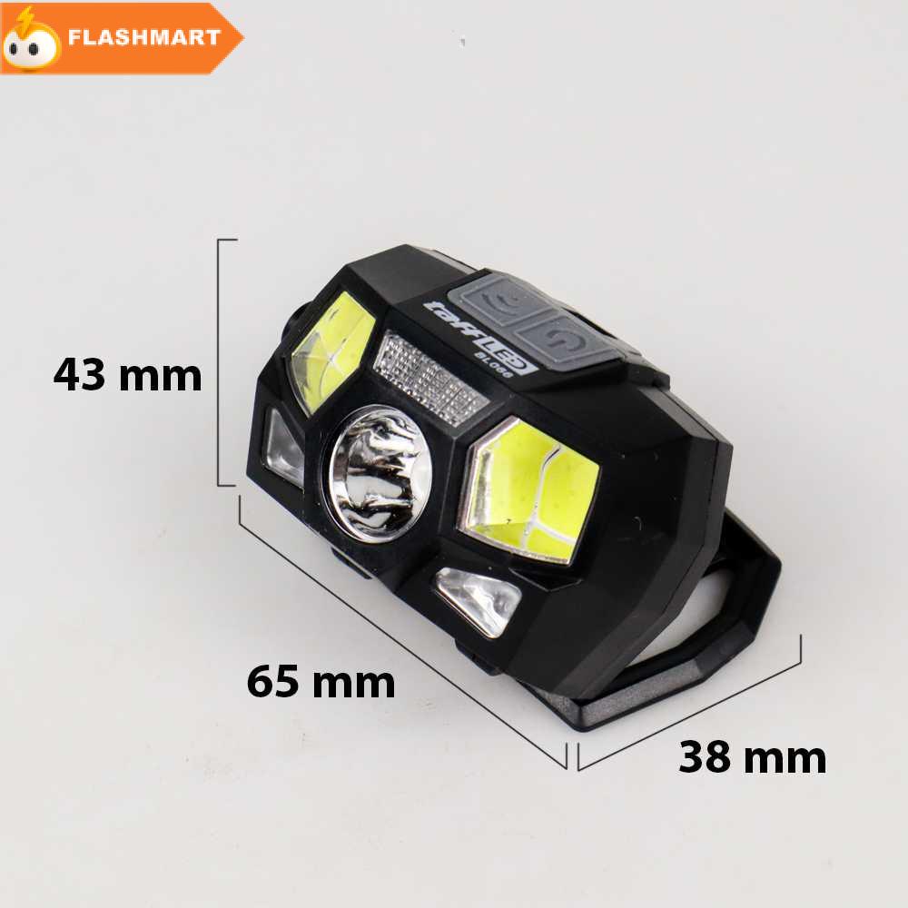 FLASHMART Headlamp Rechargeable USB Motion XPE+COB 10000 Lumens - BL066