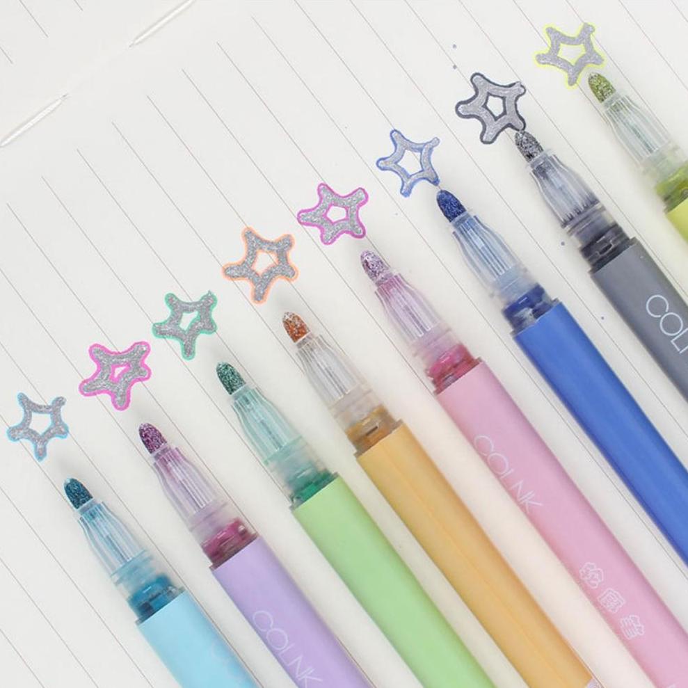 

8Pcs / Set Pensil Highlighter Warna Permen Fluorescent Untuk Kantor