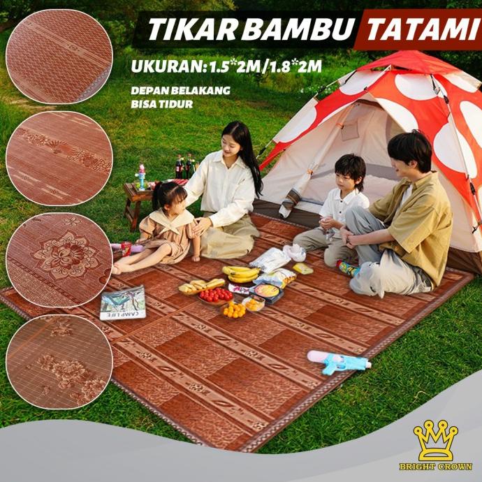 Tikar Bambu TATAMI / TIkar Lipat Bambu Tatami Ukuran 180 x 200cm