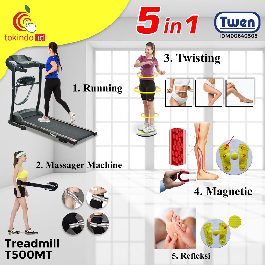 Treadmill Twen T500MT Treadmill T510MT Treadmill Listrik Treadmill Elektrik Treadmill Multifunction
