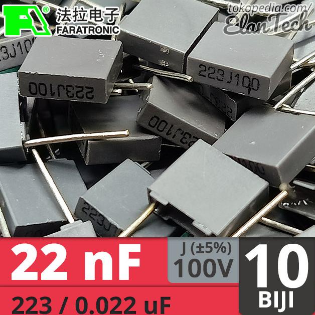 Kapasitor MKM 22nF / 223 / 100V J 10 pcs Capacitor Pack Elan73c Murah