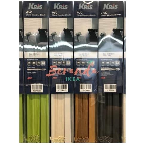 KRIS - TIRAI JENDELA / KERAI GULUNG / VENETIAN BLINDS PVC 25MM 120x220