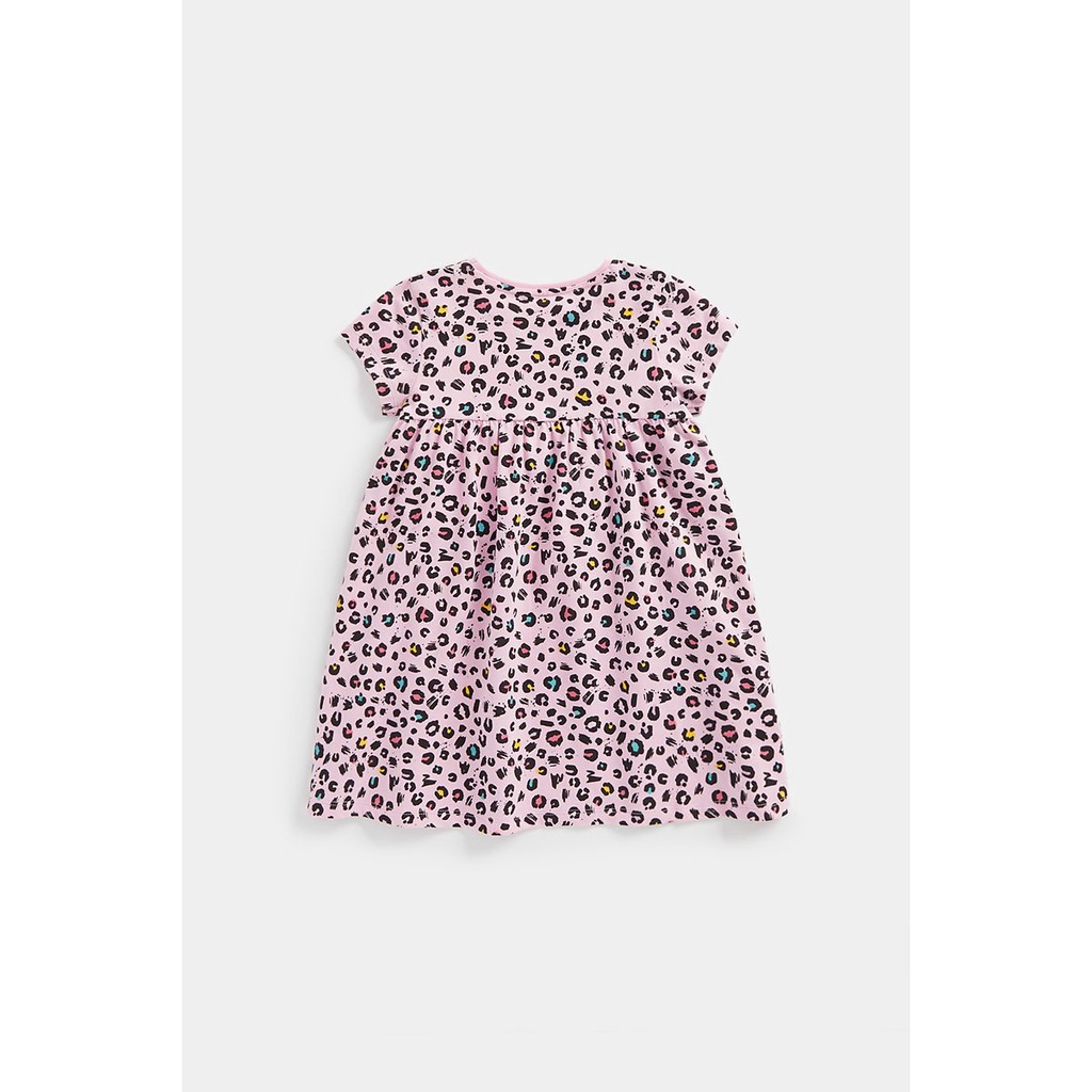 Mothercare Leopard-Print Jersey Dress - Dress Bayi Perempuan (Multi)