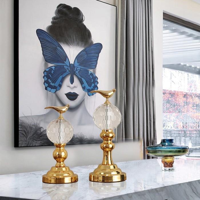 

Nordic Ornament Birdie Gold Crystal Luxury / Pajangan Dekorasi Rumah Kualitas Terbaik