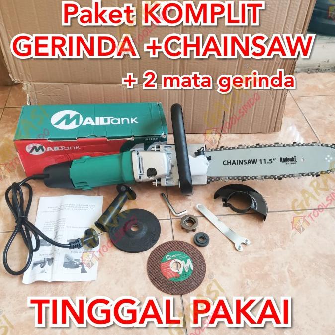 mesin gergaji kayu chainsaw mini mesin gerinda komplit chain saw