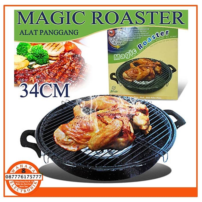 GRATIS ONGKIR Magic Roaster Maspion MR-34 Alat Pemanggang/Panggangan Sate Ikan Sosis