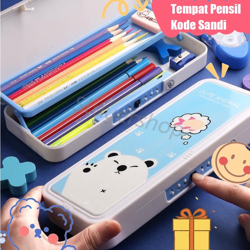 

Sale Kotak Tempat Tepak Pensil Anak Kode Laki Laki Perempuan 2 Layer 55