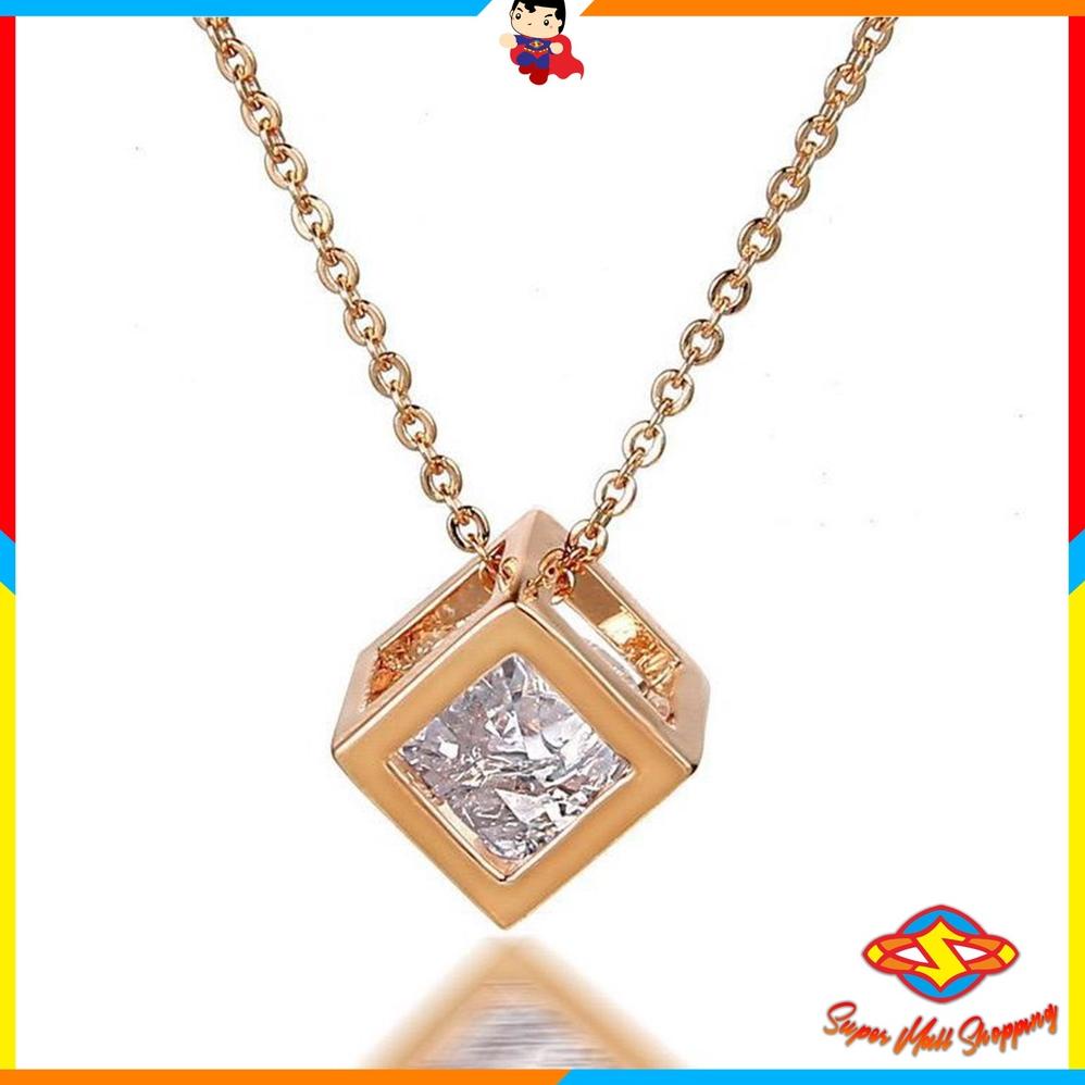 SMS Kalung Huruf Love Kecil Warna Silver Kalung Stainless Aksesoris Fashion Perhiasan Wanita