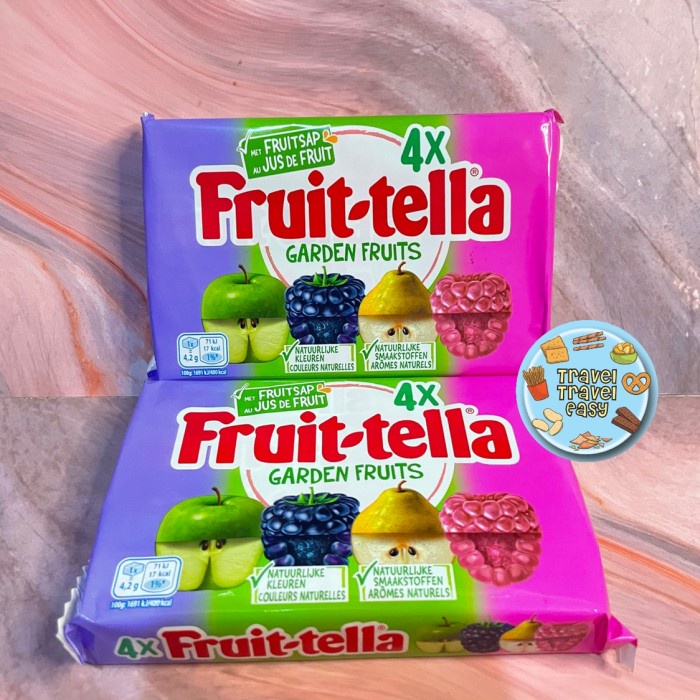 

Fruit-tella Garden Fruits isi 4 - Fruittella Permen Raspberry Apple