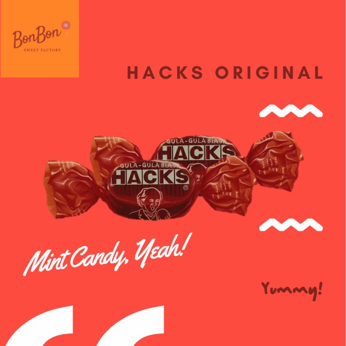 

PERMEN MINT JADUL HACKS / HACK CANDY / PERMEN TENGGOROKAN 100 PCS
