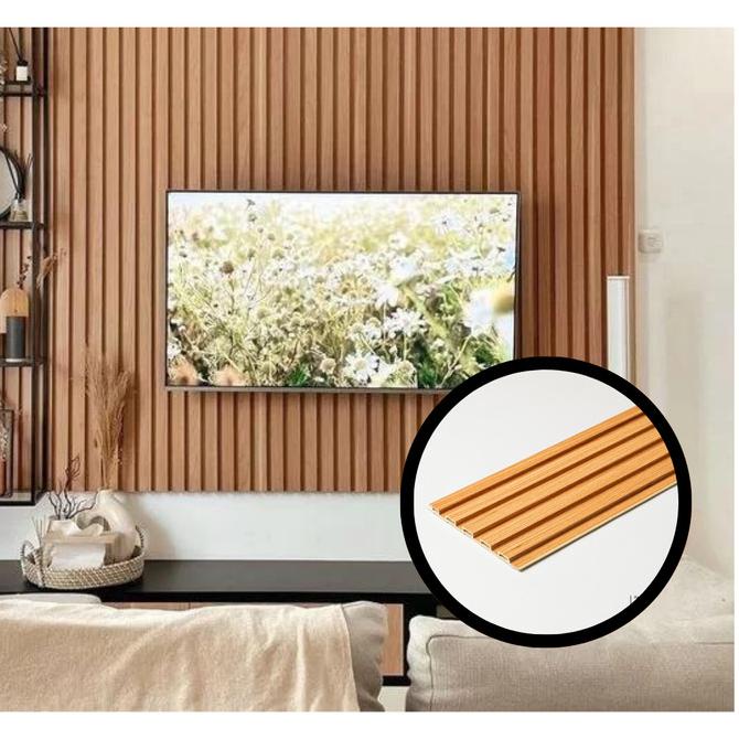 WPC Wood Wall Panel PVC Wallpanel Dekorasi pengganti Stiker Dinding