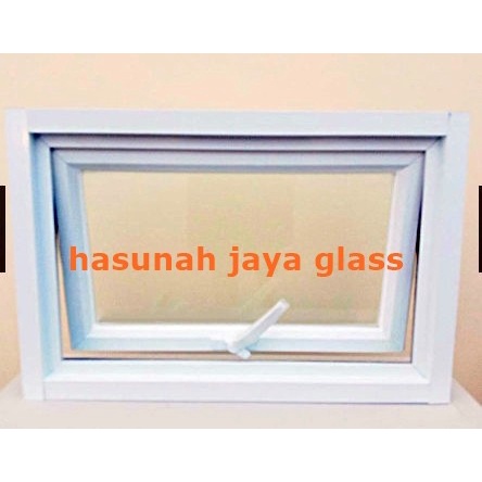 Terlaris Jendela Jungkit Aluminium Bouven Bouvenlight Boven Hitam - Putih