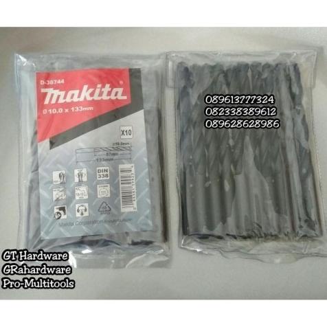 =+=+=+] Mata Bor Besi Makita D-38744 HSS-R Metal Drill Bit 10 x 133 mm /Pcs