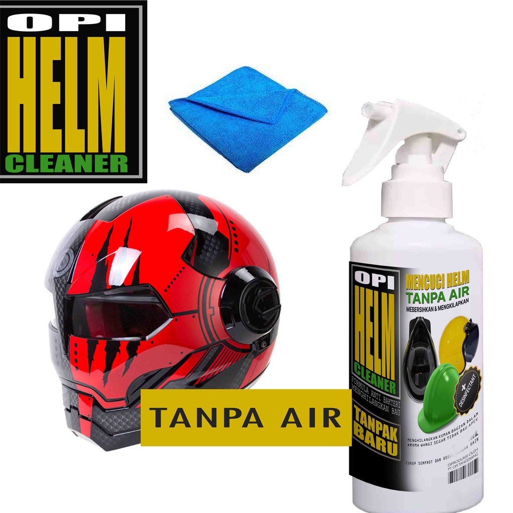 Pembersih tanpa air 250ml Spray pembersih helem dan mengkilapkan juga anti bau praktis tinggal semprot EPS31 TKBB3