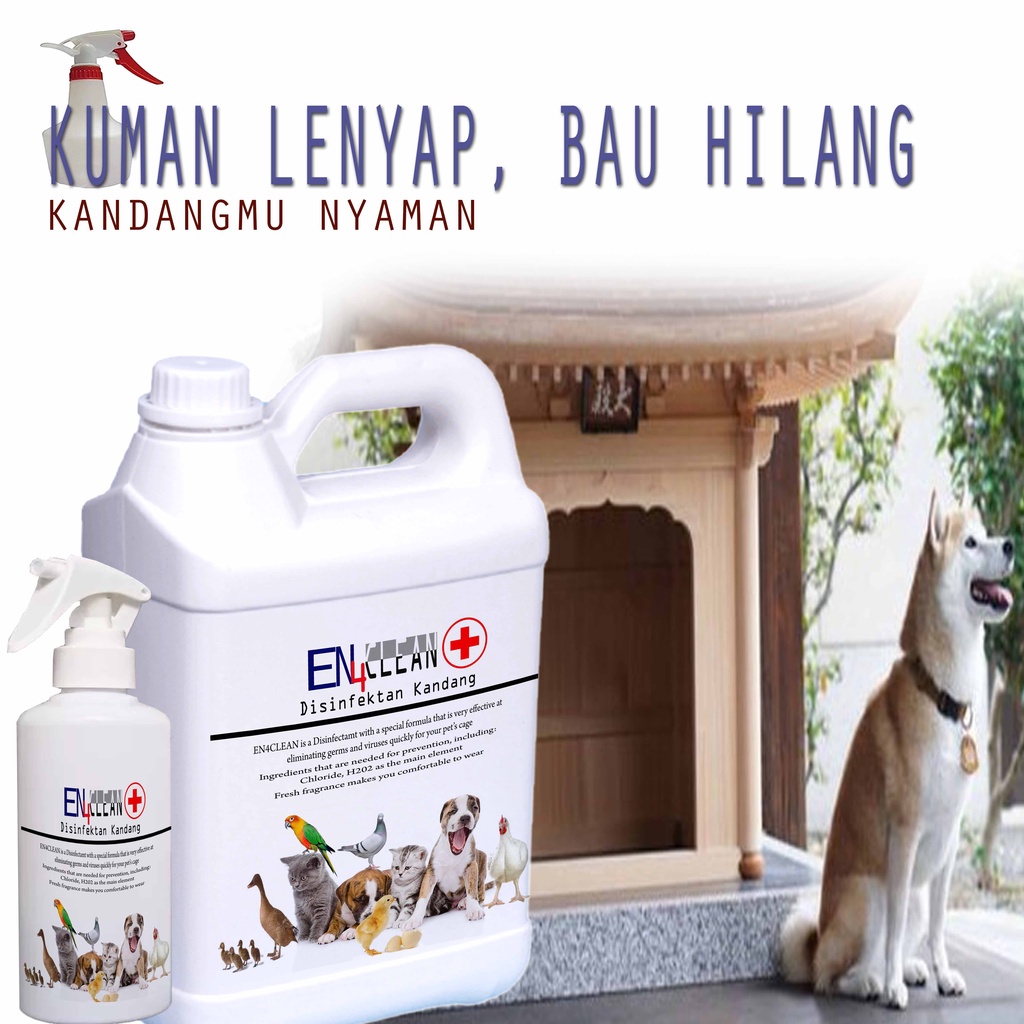 Spray Kandang sampai dengan 1L Desinfektan kandang anjing untuk menghilangkan kuman pada kotoran dan bau kandang anjing EPS17 TKK3