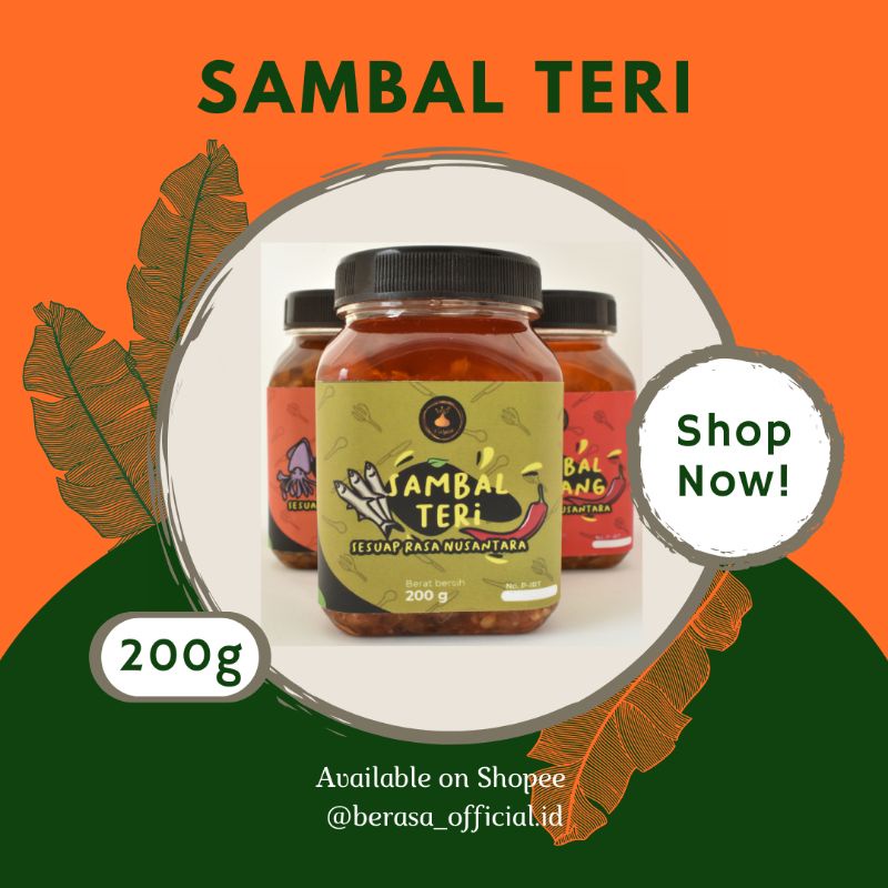 

Sambal Nusantara BERASA varian Sambal Teri netto 200 gram