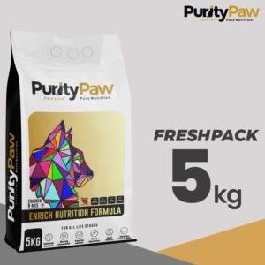 Purity Paw 5Kg Makanan Kucing All Life Stage Freshpack Lobowmistic