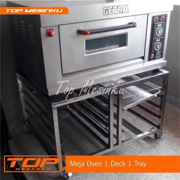 Kaki Oven/Meja Oven Deck Stainless Steel Untuk Oven 1 Deck 1 Tray - Meja Oven
